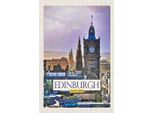 Vianmo Insegna In Legno 18X12 Cm Edinburgh Scotland Uhrturm