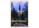 Vianmo Insegna In Legno 18X12 Cm Amsterdam Reiseziel Munt Tower
