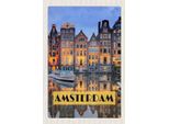 Vianmo Insegna In Legno 18X12 Cm Amsterdam Bei Nacht Reiseziel