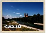 Vianmo Insegna In Legno 30X40 Cm MüNchen Isar Schloss Fluss