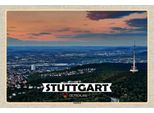Vianmo Insegna In Legno 20X30 Cm Stuttgart Blick Auf Degerloch
