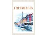 Vianmo Insegna In Legno 18X12 Cm Kunst Copenhagen Denmark Boot