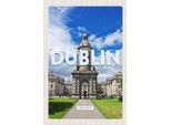 Vianmo Insegna In Legno 18X12 Cm Retro Dublin Ireland Reiseziel Stadt