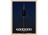 Vianmo Insegna In Legno 40X30 Cm NüRnberg Fernmeldeturm GemäLde