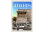 Vianmo Insegna In Legno 18X12 Cm Athens Greece Akropolis Geschenk