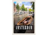 Vianmo Insegna In Legno 18X12 Cm Amsterdam Reiseziel Boot Holland