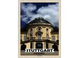 Vianmo Insegna In Legno 40X30 Cm Stuttgart Schloss Solitude