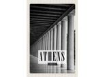 Vianmo Insegna In Legno 18X12 Cm Retro Athens Greece Antik