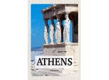 Vianmo Insegna In Legno 18X12 Cm Retro Athens Greece Geschenk