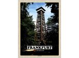 Vianmo Insegna In Legno 40X30 Cm Frankfurt Deutschland Goetheturm