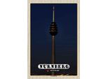 Vianmo Insegna In Legno 30X20 Cm NüRnberg Fernmeldeturm GemäLde