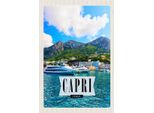 Vianmo Insegna In Legno 18X12 Cm Capri Italy Insel Meer