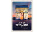 Vianmo Insegna In Legno 18X12 Cm Arc De Triomphe Paris Denkmal Geschenk