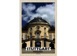 Vianmo Insegna In Legno 30X20 Cm Stuttgart Schloss Solitude
