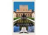 Vianmo Insegna In Legno 18X12 Cm Retro Alhambra Spain Spanien Geschenk
