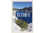 Vianmo Insegna In Legno 18X12 Cm Retro Calanque France Meer Berge