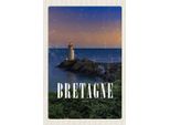 Vianmo Insegna In Legno 18X12 Cm Retro Bretagne France Leuchtturm