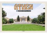 Vianmo Insegna In Legno 20X30 Cm Athen Griechenland Zappeion Kongress