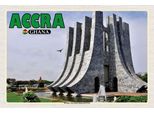Vianmo Insegna In Legno 20X30 Cm Accra Ghana Kwame Nkrumah Memorial Park