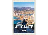 Vianmo Insegna In Legno 18X12 Cm Alicante Spain Panorama Bild
