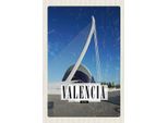 Vianmo Insegna In Legno 18X12 Cm Valencia Spanien Hafenstadt Reiseziel