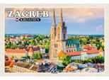 Vianmo Insegna In Legno 20X30 Cm Zagreb Kroatien Kathedrale Bischofskirche