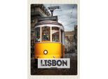 Vianmo Insegna In Legno 18X12 Cm Lisbon Portugal StraßEnbahn 28