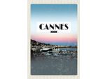 Vianmo Insegna In Legno 18X12 Cm Cannes France Panorama Bild
