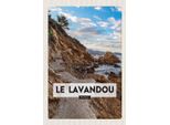 Vianmo Insegna In Legno 18X12 Cm Le Lavandou France Berge Meer
