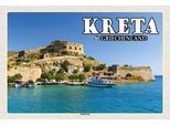 Vianmo Insegna In Legno 20X30 Cm Kreta Griechenland Spinalonga Insel