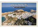 Vianmo Insegna In Legno 20X30 Cm Rhodos Griechenland Lindos Stadt Meer