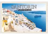 Vianmo Insegna In Legno 20X30 Cm Santorin Griechenland Fira Hauptstadt