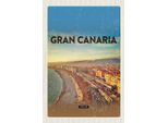 Vianmo Insegna In Legno 18X12 Cm Gran Canaria Spain Panoramablick Meer