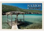Vianmo Insegna In Legno 20X30 Cm Samos Griechenland Livadaki Beach Meer