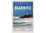 Vianmo Insegna In Legno 18X12 Cm Biarritz France Meergeschenk