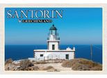 Vianmo Insegna In Legno 20X30 Cm Santorin Griechenland Leuchtturm Akrotiri