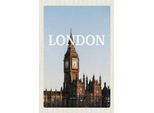 Vianmo Insegna In Legno 18X12 Cm London Uk Big Ben Glocke Geschenk