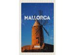 Vianmo Insegna In Legno 18X12 Cm Mallorca Spain Retro WindmüHle