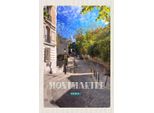 Vianmo Insegna In Legno 18X12 Cm Montmartre Paris Architektur Geschenk