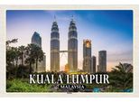 Vianmo Insegna In Legno 20X30 Cm Kuala Lumpur Malaysia Skyline