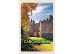 Vianmo Insegna In Legno 18X12 Cm Carcassonne France Reiseziel