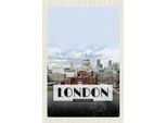 Vianmo Insegna In Legno 18X12 Cm London United Kingdom Foto Poster
