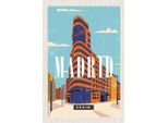 Vianmo Insegna In Legno 18X12 Cm Madrid Spain Reiseziel