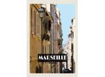 Vianmo Insegna In Legno 18X12 Cm Marseille France Altstadt Geschenk