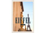 Vianmo Insegna In Legno 18X12 Cm Eiffel Tower Skulpturen