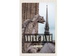 Vianmo Insegna In Legno 18X12 Cm Notre-Dame De Paris Reiseziel