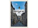 Vianmo Insegna In Legno 18X12 Cm Bretagne France Altstadt Reiseziel