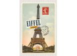 Vianmo Insegna In Legno 18X12 Cm Eifell Tower 13 Mars 1914 10C Postes