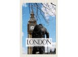 Vianmo Insegna In Legno 18X12 Cm London Uk Big Ben Reiseziel