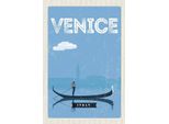 Vianmo Insegna In Legno 18X12 Cm Venice Venedig Malerisches Bild